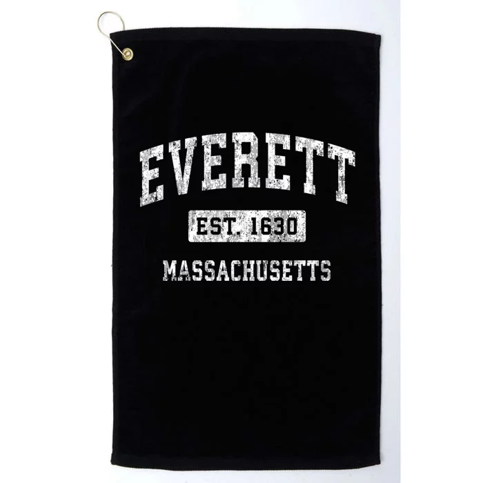 Everett Massachusetts Ma Vintage Established Sports Platinum Collection Golf Towel