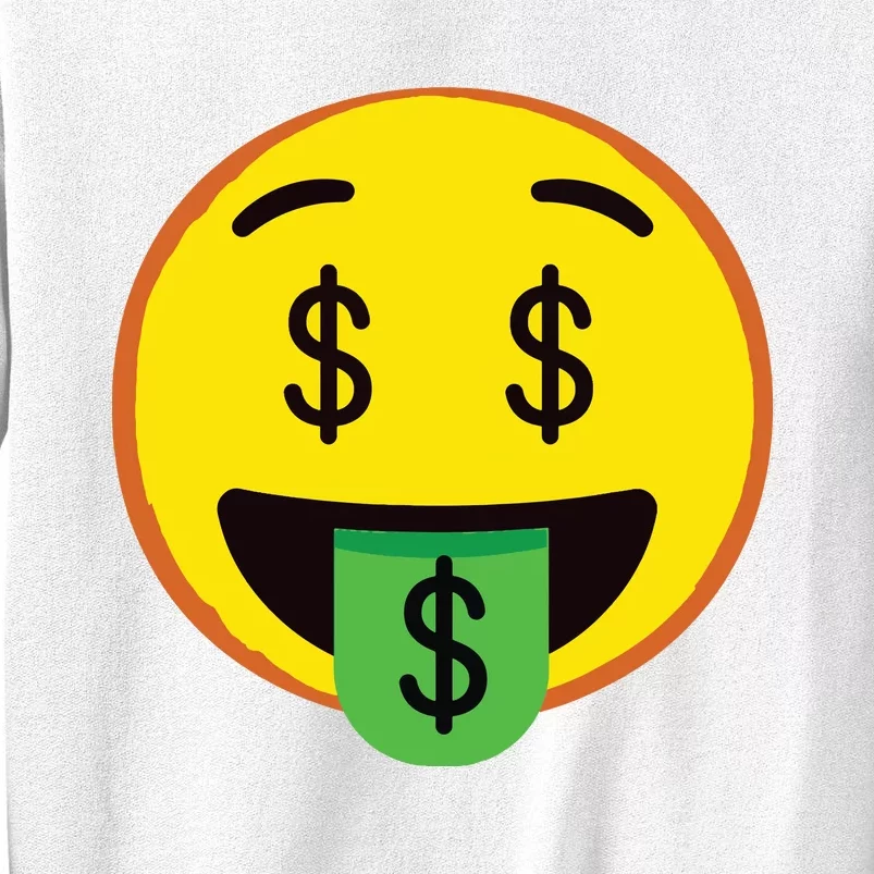 Emoticon Money Mouth Face With Dollar Sign Eyes Rich Sweatshirt