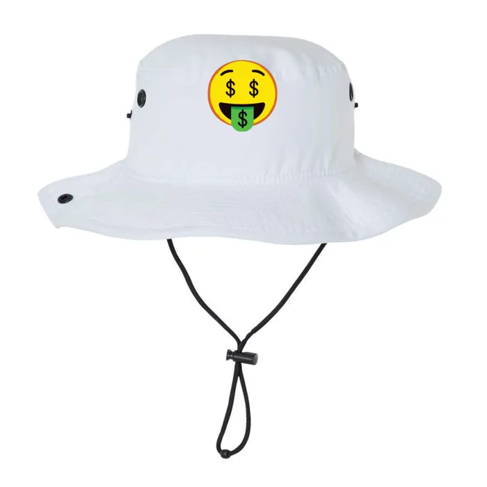 Emoticon Money Mouth Face With Dollar Sign Eyes Rich Legacy Cool Fit Booney Bucket Hat