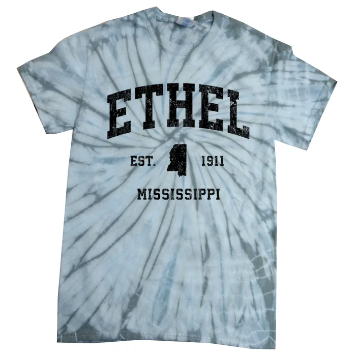 Ethel Mississippi Ms Vintage Athletic Sports Tie-Dye T-Shirt