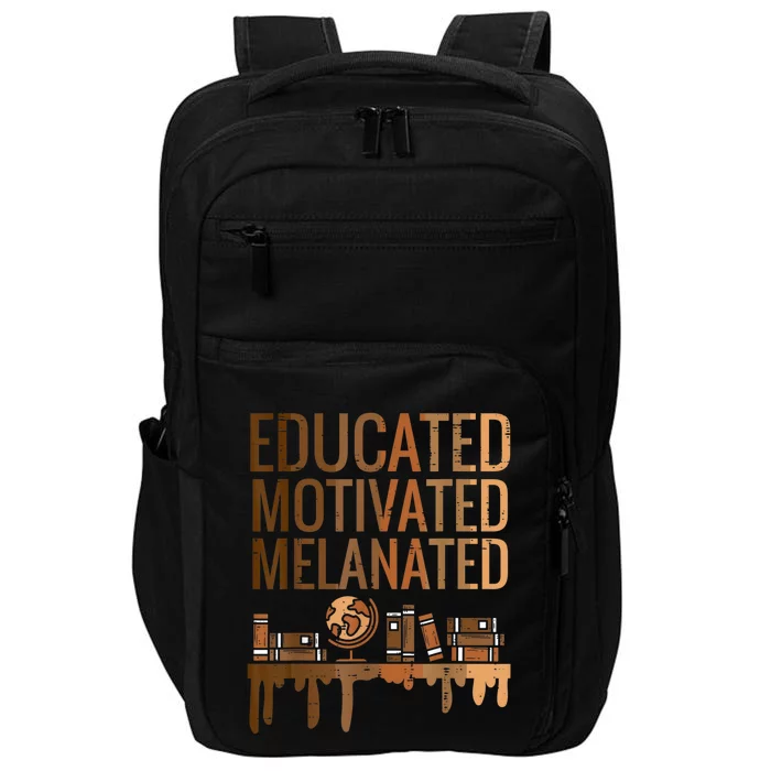 Educated Motivated Melanated Black History African Pride Impact Tech Backpack