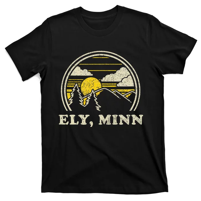 Ely Minnesota Mn Vintage Hiking Mountains T-Shirt