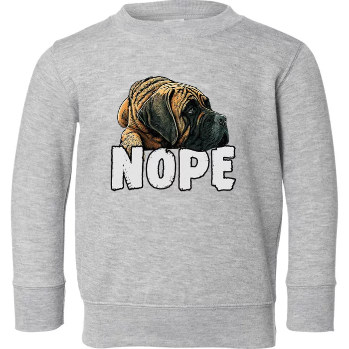 English Mastiff Nope Funny Lazy Pet Dog Cute Toddler Sweatshirt