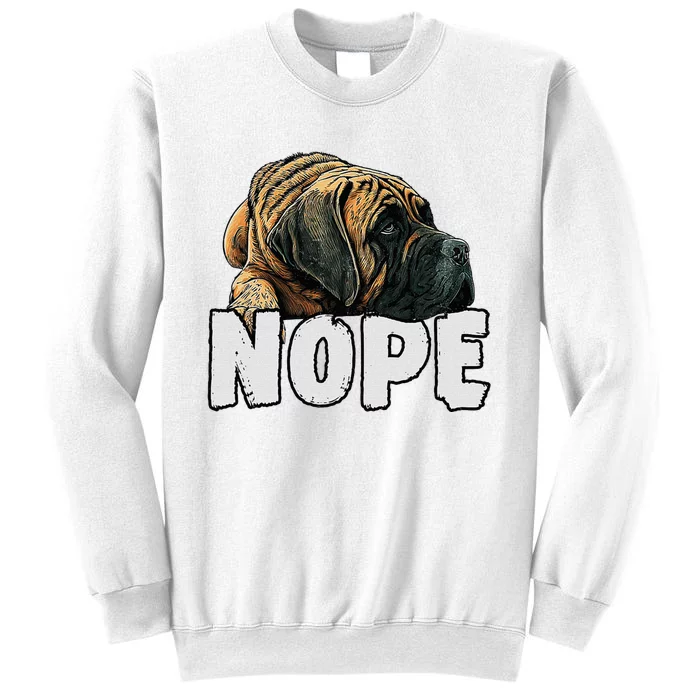 English Mastiff Nope Funny Lazy Pet Dog Cute Sweatshirt