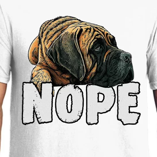 English Mastiff Nope Funny Lazy Pet Dog Cute Pajama Set