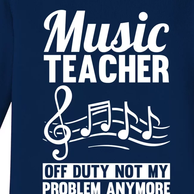 Educator Musical Notes Education School Cute Gift Music Teacher Gift Baby Long Sleeve Bodysuit