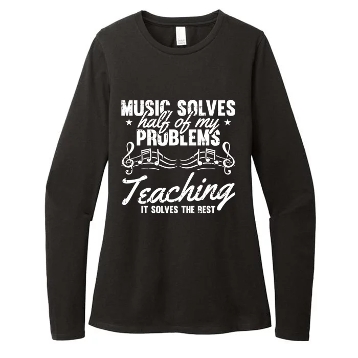 Educator Musical Notes School Cool Gift Education Music Teacher Cute Gift Womens CVC Long Sleeve Shirt