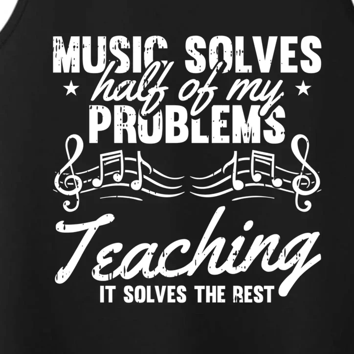 Educator Musical Notes School Cool Gift Education Music Teacher Cute Gift Performance Tank