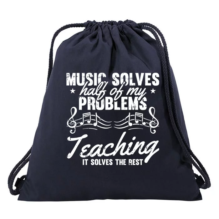 Educator Musical Notes School Cool Gift Education Music Teacher Cute Gift Drawstring Bag