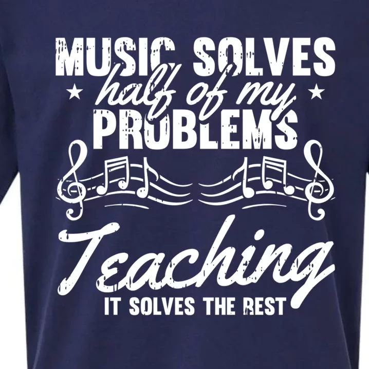 Educator Musical Notes School Cool Gift Education Music Teacher Cute Gift Sueded Cloud Jersey T-Shirt