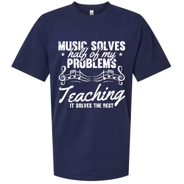 Educator Musical Notes School Cool Gift Education Music Teacher Cute Gift Sueded Cloud Jersey T-Shirt