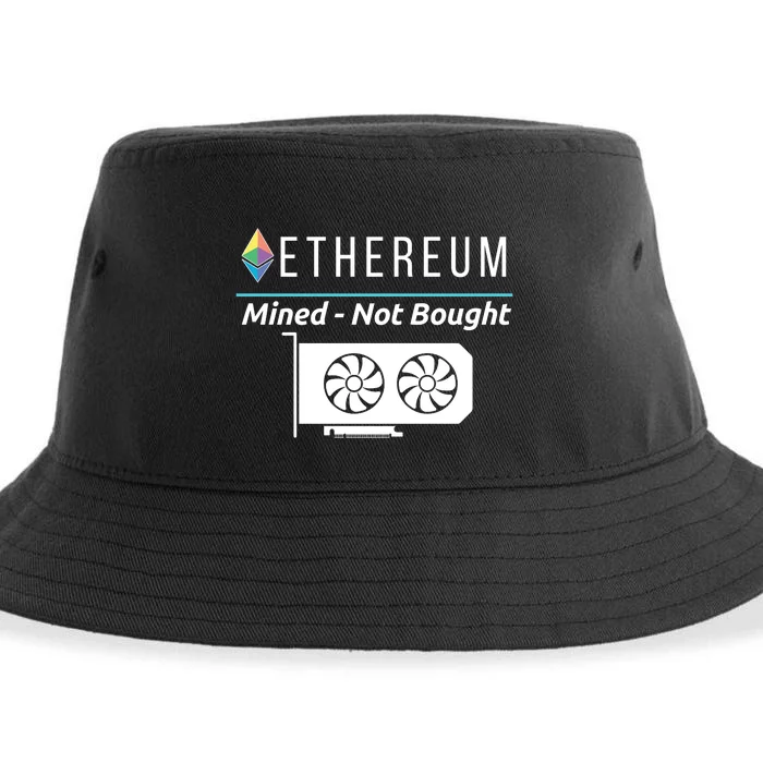 Ethereum Mined Not Bought GPU Mining Rigs ETH Crypto Miner Sustainable Bucket Hat