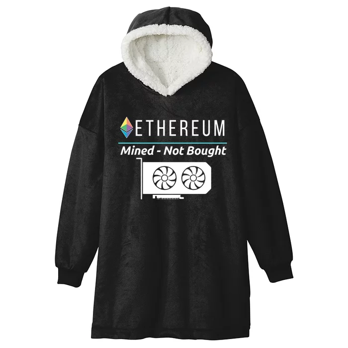 Ethereum Mined Not Bought GPU Mining Rigs ETH Crypto Miner Hooded Wearable Blanket