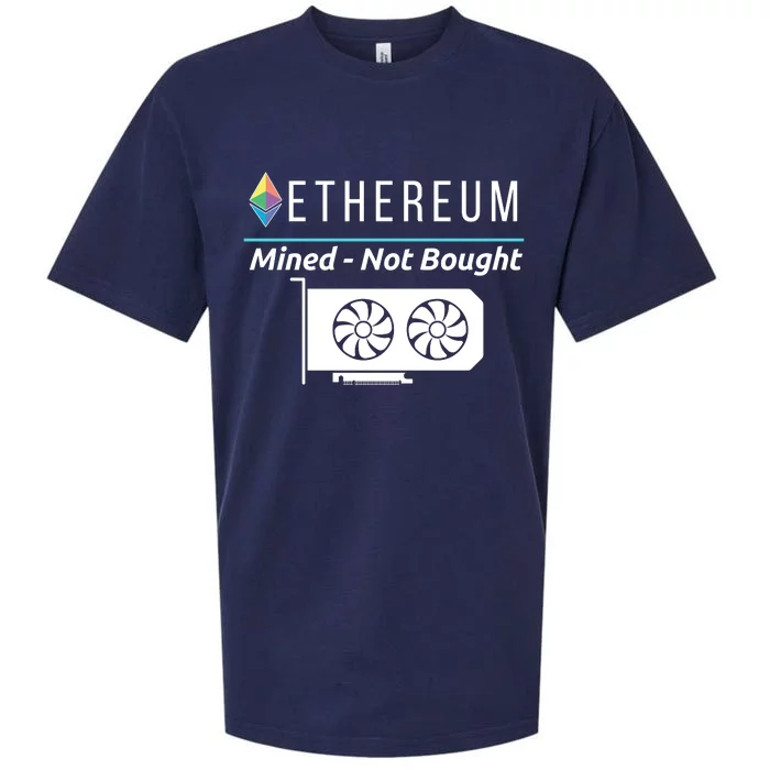 Ethereum Mined Not Bought GPU Mining Rigs ETH Crypto Miner Sueded Cloud Jersey T-Shirt