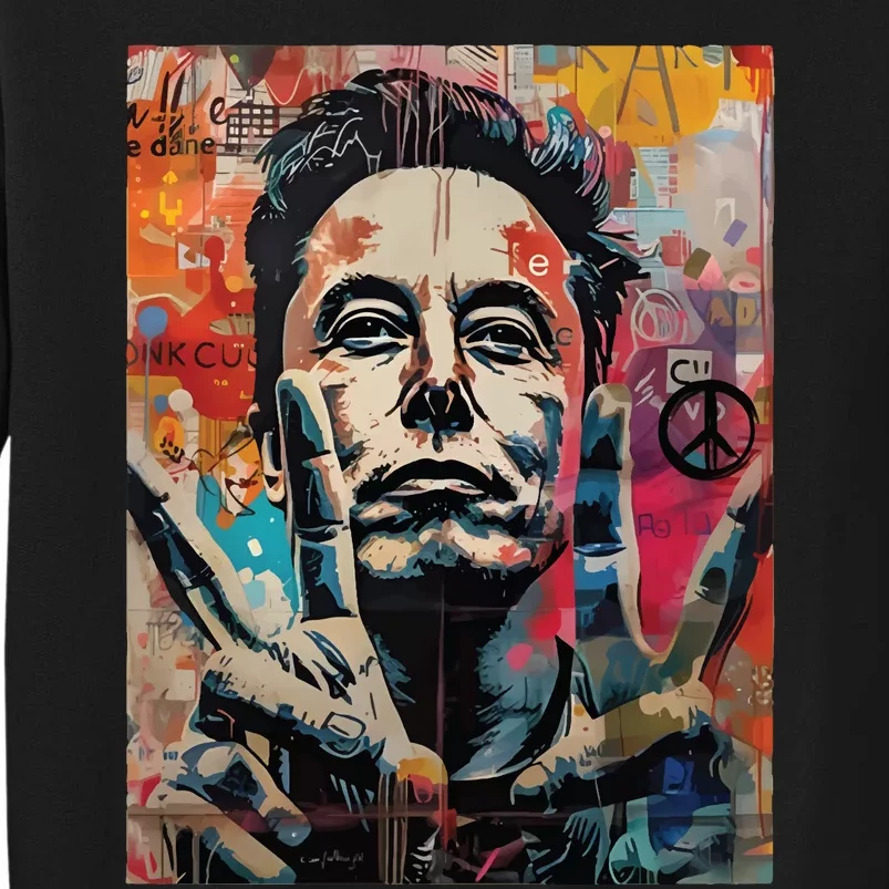 Elon Musk Nobel Peace Prize Garment Dyed Tall Sweatshirt