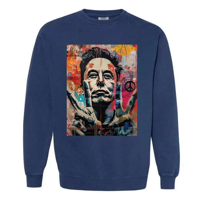 Elon Musk Nobel Peace Prize Garment Dyed Garment-Dyed Sweatshirt