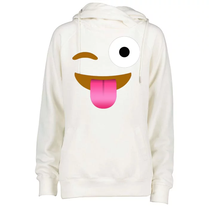 Emoji Costume Womens Funnel Neck Pullover Hood