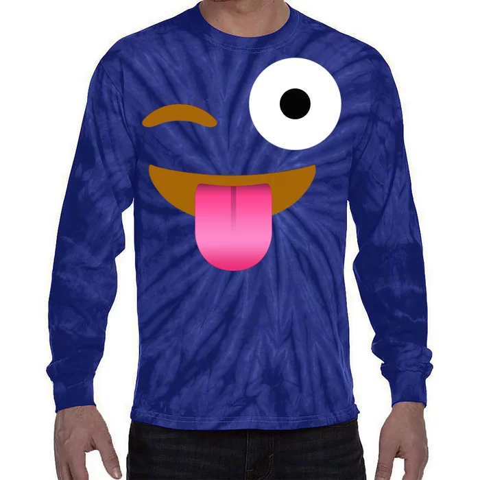 Emoji Costume Tie-Dye Long Sleeve Shirt