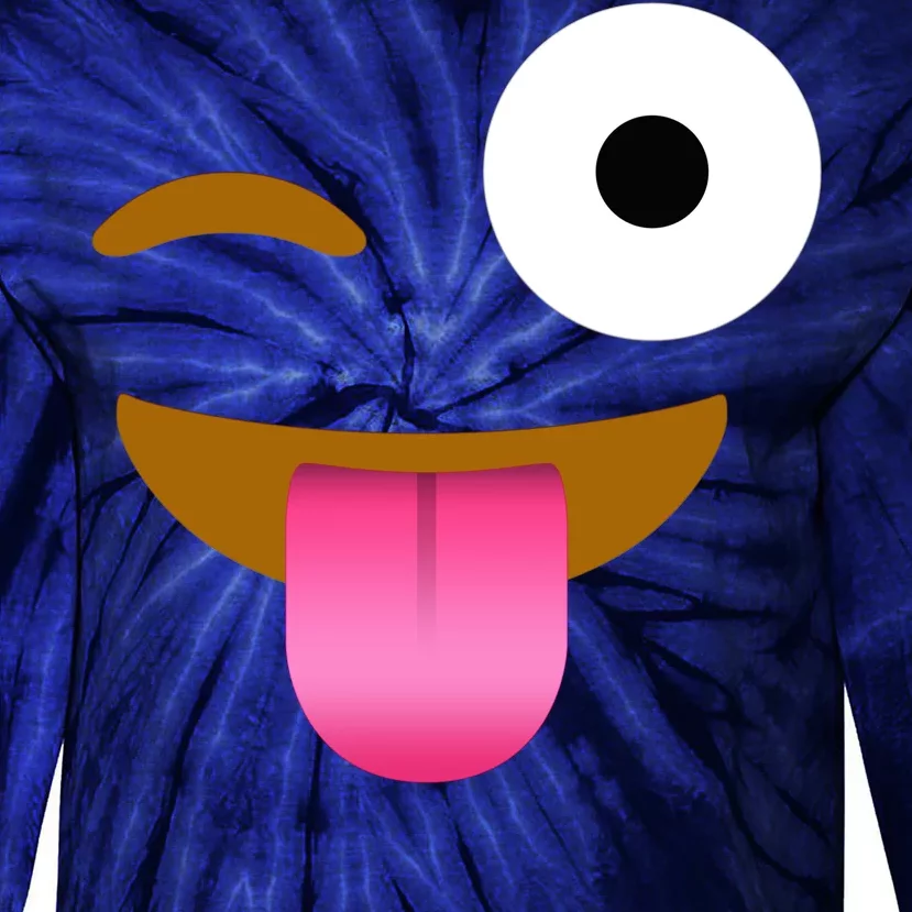 Emoji Costume Tie-Dye Long Sleeve Shirt