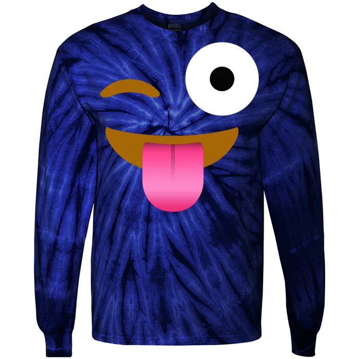 Emoji Costume Tie-Dye Long Sleeve Shirt