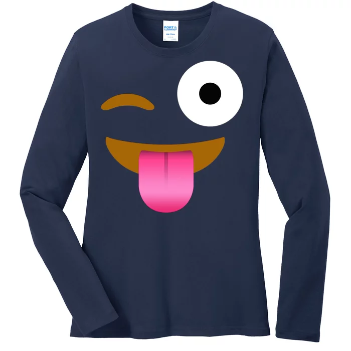 Emoji Costume Ladies Long Sleeve Shirt