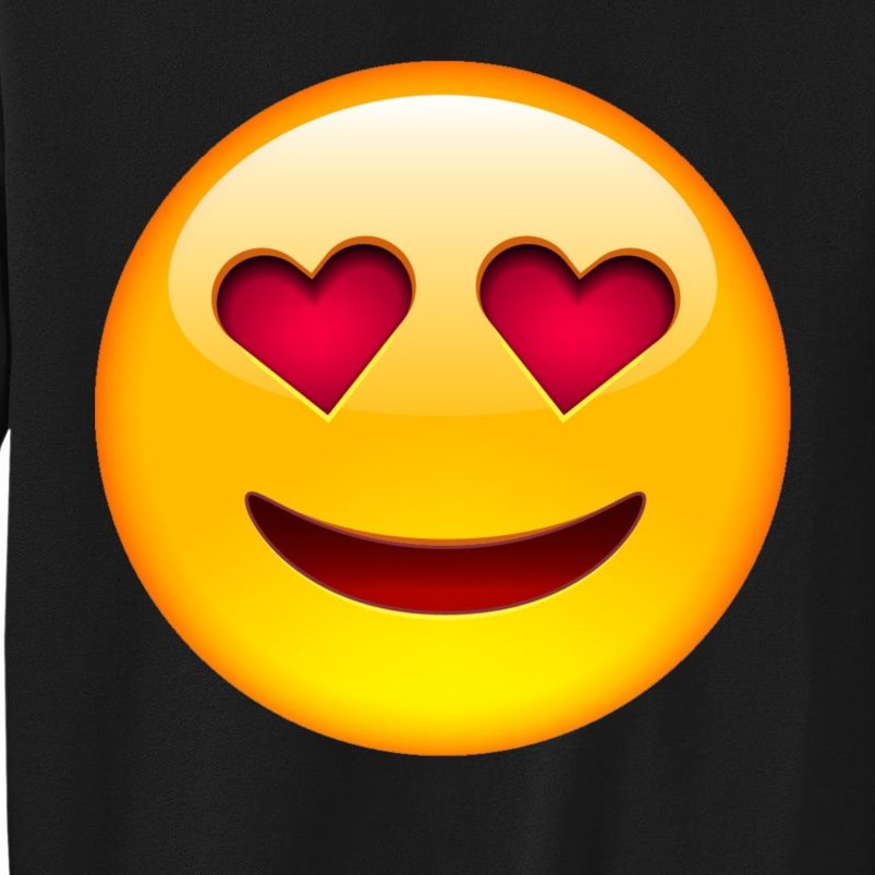 Emoticon Love Emoji Smiley with Heart Eyes Sweatshirt