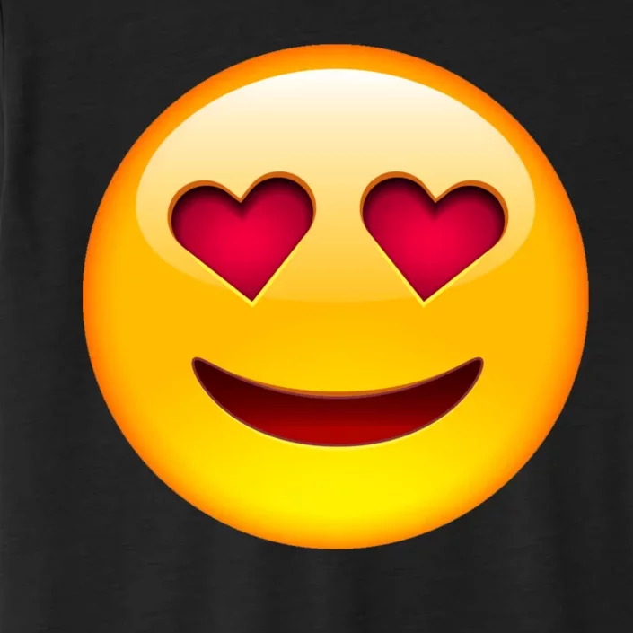 Emoticon Love Emoji Smiley with Heart Eyes ChromaSoft Performance T-Shirt