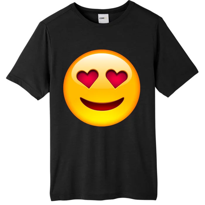 Emoticon Love Emoji Smiley with Heart Eyes ChromaSoft Performance T-Shirt