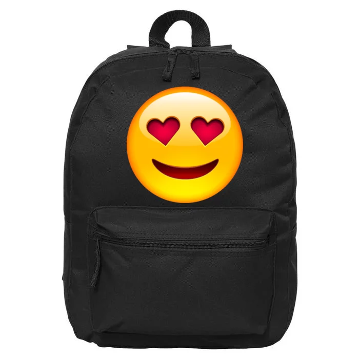 Emoticon Love Emoji Smiley with Heart Eyes 16 in Basic Backpack