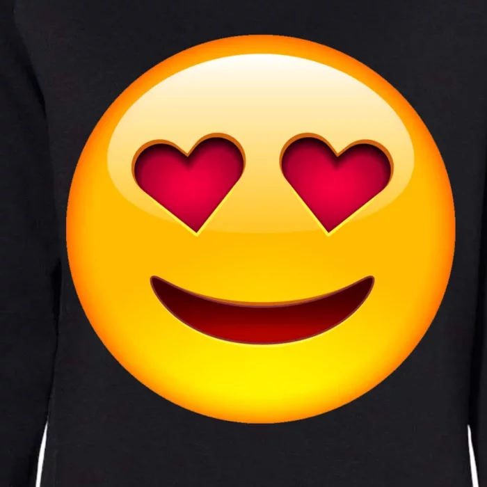 Emoticon Love Emoji Smiley with Heart Eyes Womens California Wash Sweatshirt