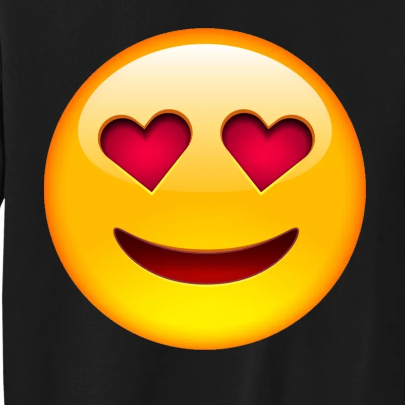 Emoticon Love Emoji Smiley with Heart Eyes Tall Sweatshirt