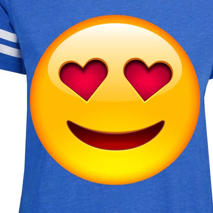 Emoticon Love Emoji Smiley with Heart Eyes Enza Ladies Jersey Football T-Shirt