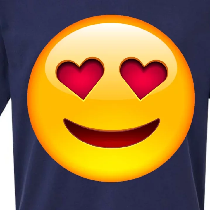 Emoticon Love Emoji Smiley with Heart Eyes Sueded Cloud Jersey T-Shirt