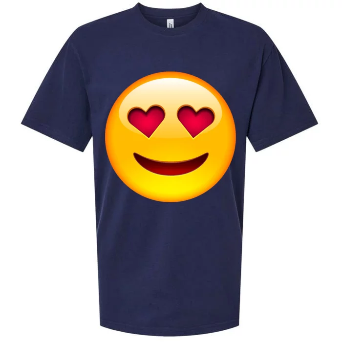 Emoticon Love Emoji Smiley with Heart Eyes Sueded Cloud Jersey T-Shirt