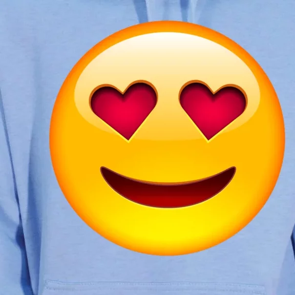 Emoticon Love Emoji Smiley with Heart Eyes Unisex Surf Hoodie