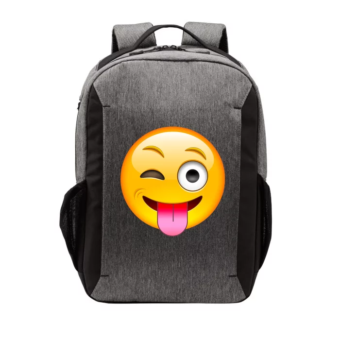 Emoticon Tongue Out Emoji with Winking Eye Smiley Vector Backpack