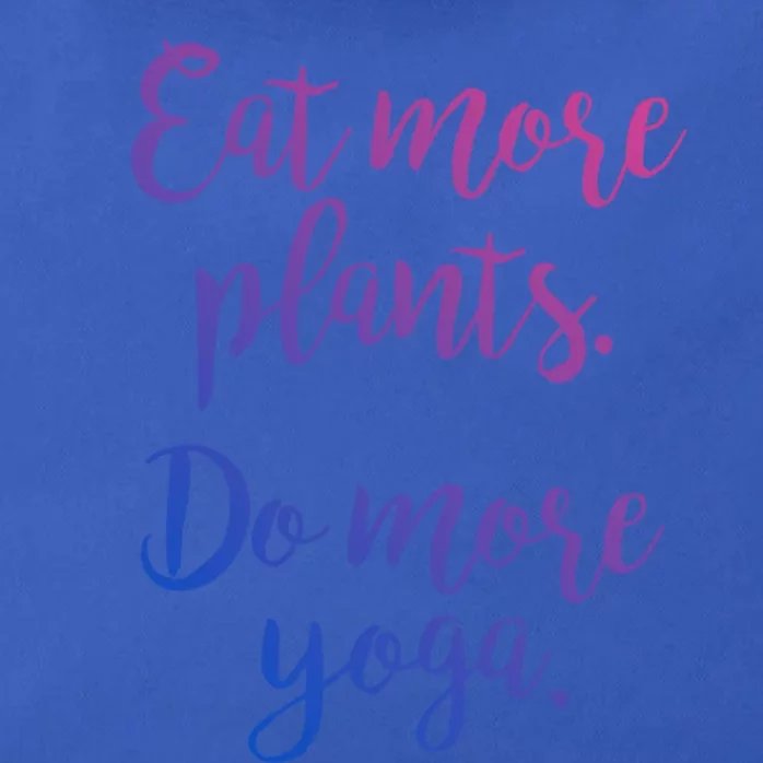 Eat More Plants Do More Yoga Funny Vegetarian Cute Keto Gift Zip Tote Bag