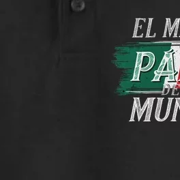 El Mejor Papa Del Mundo Mexican Flag Mexican Dad Dry Zone Grid Performance Polo