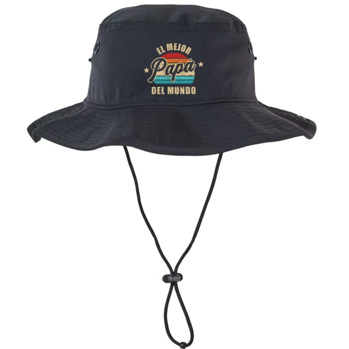 El Mejor Papá Del Mundo Para Dia Del Padre Vintage Retro Legacy Cool Fit Booney Bucket Hat