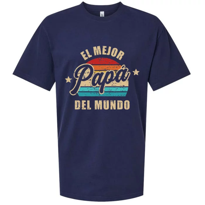 El Mejor Papá Del Mundo Para Dia Del Padre Vintage Retro Sueded Cloud Jersey T-Shirt