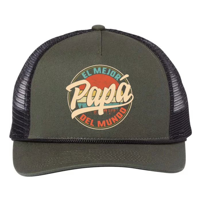 El Mejor Papa Del Mundo CumpleañOs Regalo Del DíA Del Padre Retro Rope Trucker Hat Cap