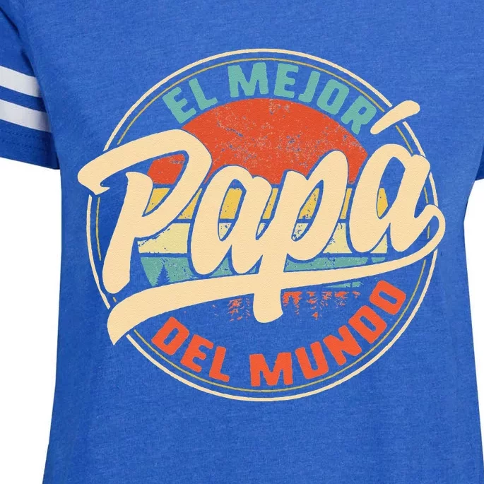 El Mejor Papa Del Mundo cumpleaños regalo del día del padre Enza Ladies Jersey Football T-Shirt