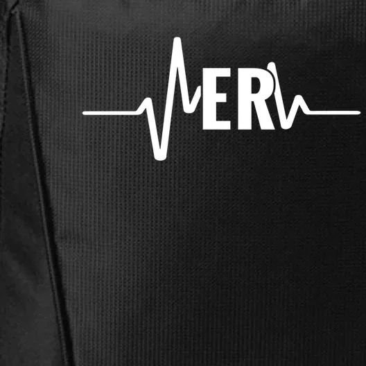 Emergency Medicine Physician Nurse Er Heartbeat Gift City Backpack