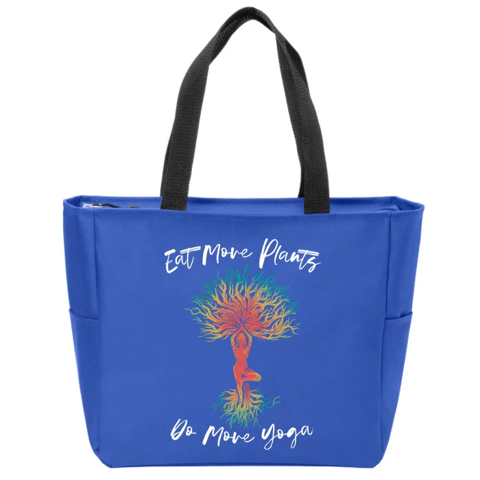 Eat More Plants Do More Yoga Gift Zip Tote Bag