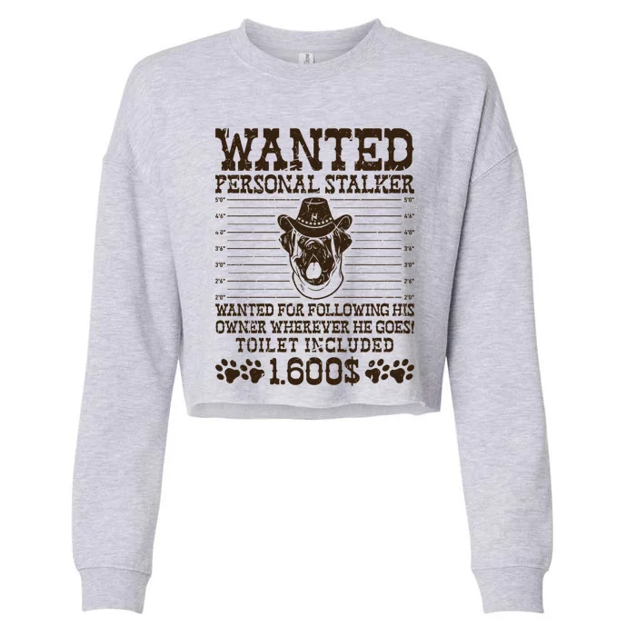 English Mastiff Personal Stalker Dog Walker Dog Trainer Gift Cropped Pullover Crew