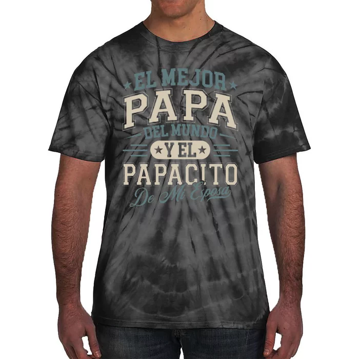 El Mejor Papa Del Mundo Camiseta En Espanol Padre Latino Tie-Dye T-Shirt