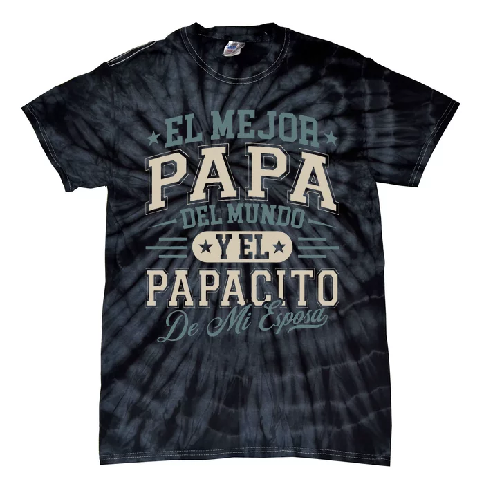 El Mejor Papa Del Mundo Camiseta En Espanol Padre Latino Tie-Dye T-Shirt