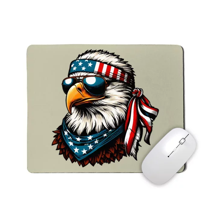 Eagle Mullet Patriotic 4th Of July Patriot Usa Mousepad