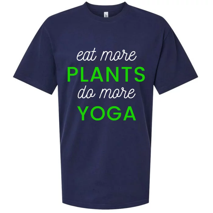 Eat More Plants Do More Yoga Funny Healthy Lifestyle Design Gift Sueded Cloud Jersey T-Shirt