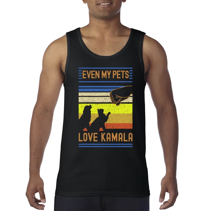 Even My Pets Love Kamala Harris 2024 Dog And Cat Owner Tank Top